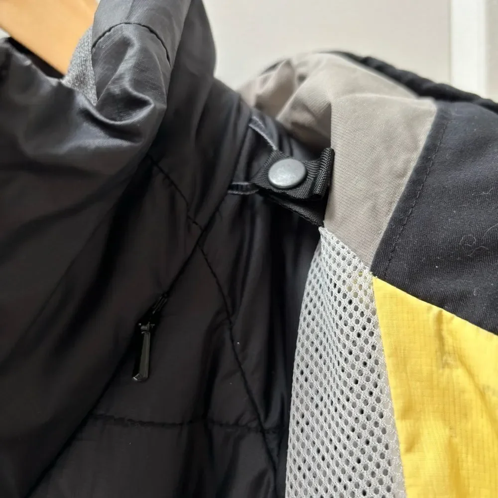 Columbia Titanium yellow waterproof ski coat w removable puffer jacket size M